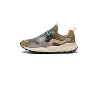 FLOWER MOUNTAIN Zapatillas Deportivas de Ante y Tejido técnico, Verde Militar 46