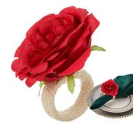 Flower Napkin Rings, Floral Serviette Buckles, Elegant Table Decoration Accessories for Romantic Dinners, Weddings, Holidays, Spring Banquets, Tea Parties, Candlelight Meals