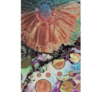 Flower Nebula Hardcover Journal for Work or Play 5.5 x 8.5: Artisan Lined Notebook Diary: Alcohol Ink Art Book