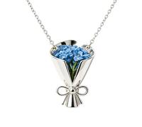 Flower Necklace Small Metal Jewelry Flower Holder Necklace