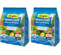 Flower Nitroflower Abono Polivalente, 750 gr, Color Azul, 13.5x3x25.5 cm (Paquete de 2)
