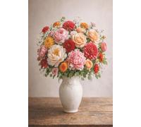 Flower Notebook - Garden Bloom Edition: Square Grid Notebook for Writing, Planning & Notes