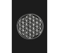 Flower of Life Design Sacred Geometry Journal: Black and White Lined Notebook Spiritual