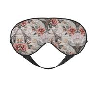Flower Paris - Antifaz para dormir, diseño de la Torre Eiffel, antifaz para dormir, correa totalmente ajustable, cubre los ojos para mujeres/hombres