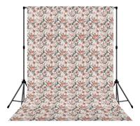 Flower Paris - Cortina de fotografía impresa de la Torre Eiffel, fondo de poliéster plegable, bolsillo para barra fácil de colgar, accesorio de estudio