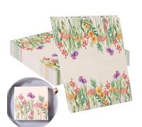 Flower Party Servilletas - 20 hojas de toalla para fiestas de té | No es fácil de rasgar, papel de cena de flores silvestres, toalla de fiesta con flores respetuosa con la piel,