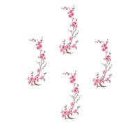 Flower Patches Iron On - 4 Piece Floral Aesthetic Embroidery Badges