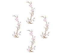 Flower Patches Iron On - 4 Piece Floral Aesthetic Embroidery Badges