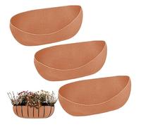 Flower Pot Basket Liners, 3pcs Fabric Window Box Liners Felt Trough Linerś, Replacement For Hanging Vegetable Pots Fence Flower Baskets, Ďurable Breathable, 3 Linërs