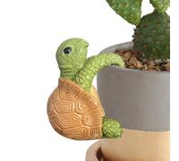 Flower Pot Hugger - Resin Turtle Hanger for, Climbing Animal Figurine, Flower Pot and Vase Hugger, Garden Fence, Lawn, and Yard Decorative Ornament, Durable Resin, 2.76 Inches