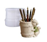 Flower Pot System, 3D Squirrel Casting Design, Plaster Jar Storage Use, DIY Clay Resin Craft Container Build, Organizer Planter Decorative Home Office Art Storage Jar Display
