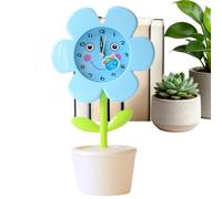 Flower Pot Watch Decor - Reloj Despertador en Forma de Flor | Pequeño Temporizador De Mesita De Noche Con Tarro De Almacenamiento Y Movimiento Silencioso De Agujas | Ideal Para Niños, Niñas