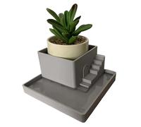 Flower Pots - Modern 3d Printed Planter, Durable with Lightweight Design, Indoor Plant Containers Decoration, Home Garden Planter, Kitchen Living Room Accessory for Women Men Home Office