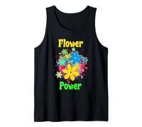 Flower Power Cute Groovy Chick Fiesta de los años 70 y 60 Camiseta sin Mangas