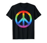 Flower Power Peace Hippie Love - Disfraz Retro de los años 60 y 70 Camiseta gráfica económica, Hombre, Negro, M