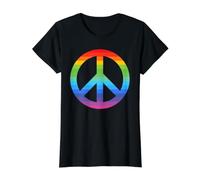 Flower Power Peace Hippie Love - Disfraz Retro de los años 60 y 70 Camiseta gráfica económica, Mujer, Negro, XS