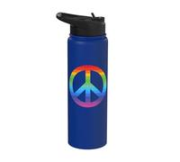 Flower Power Peace Hippie Love - Disfraz retro de los años 60 y 70 Stainless Steel Insulated Water Bottle