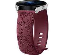 Flower Pulsera de Repuesto para Garmin Venu, 18mm 20mm 22mm Deporte Brazalete Silicona Correa para Amazfit Helio Active Bip para Samsung Watch (Wine, 22mm)