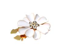 Flower Rhinestone Button Covers - Women Blouse Shirt Accessory | On Cufflink Style Clips, Jeans Dress Sewing Accent, Removable Jewelry Buttons For Clothing Fabric Tops Formal Wear