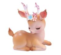 Flower Rhyme Deer Fairy Figurines Desktop Statue Friends Decor Car Interior Toys For Kids Wedding Cake Picks Deer Figure For Cake Brass Deer Resin Alfombrilla de ratón ergonómica con reposamuñecas (F