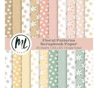 Flower Scrapbook Paper Pad: Pastel Spring Craft Paper Pad, Easter Floral Scrapbook Paper, Spring Boho Decorative Craft Paper for DIY Card Making, ... Crafts for Kids, Double-Sided, 8.5 x 8.5 in