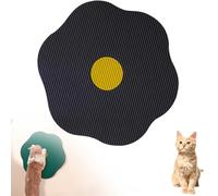 Flower Scratching Pad for Cats on Wall, Wall Mounted or Flat, Cat Toy, Dopamine Colors, 2-in-1 Paving and Hanging Cat Scratch Pads for Grinding Claws(Red+Green)(Black)