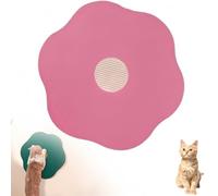 Flower Scratching Pad for Cats on Wall, Wall Mounted or Flat, Cat Toy, Dopamine Colors, 2-in-1 Paving and Hanging Cat Scratch Pads for Grinding Claws(Red+Green)(Pink)