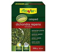 Flower - Semillas Dichondra Repens 250 gr, Resistente al Sol y Sombra, Ideal para 25 m2, Riego Moderado, Bajo Mantenimiento, Turba Rubia, Humus Lombriz, Substrato Ácidas - Tamaño 10.3x3.7x14.5 cm