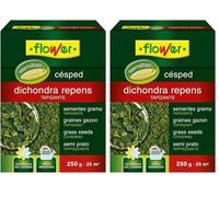 Flower - Semillas Dichondra Repens 250 gr, Resistente al Sol y Sombra, Ideal para 25 m2, Riego Moderado, Bajo Mantenimiento, Turba Rubia, Humus Lombriz, Substrato Ácidas - Tamaño 10.3x3.7x14.5 cm