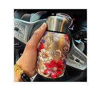 (Flower Shadow Golden) Stylish & Portable Insulated Water Bottle,Keep Drinks Hot or Cold