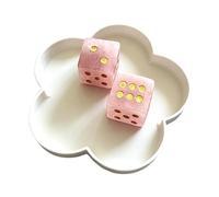 Flower Shape Dice Tray - 3D Printed Rolling Holder, Compact Game Dice Organizer, Decorative Tabletop Dices Catcher, Lightweight Storage Plate | For Board Games Family Nights Birthday Parties Home