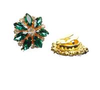 Flower Shape For Blouse para manualidades, bodas(Peacock green)