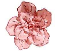 Flower Shaped Brooch 14cm Handmade Flower Rhinestone Brooch Fabric Crystal Corsage Wedding Party Badge Lapel Pins Jewelry Accessories(Color 3)