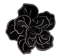 Flower Shaped Brooch 14cm Handmade Flower Rhinestone Brooch Fabric Crystal Corsage Wedding Party Badge Lapel Pins Jewelry Accessories(Color 2)
