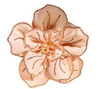 Flower Shaped Brooch 14cm Handmade Flower Rhinestone Brooch Fabric Crystal Corsage Wedding Party Badge Lapel Pins Jewelry Accessories(Color 4)