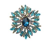 Flower Shaped Brooch Brooch Trend Style Alloy Metal Pearl Rhinestone Flower Drip Oil Women's Corsage(Color 5)