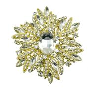 Flower Shaped Brooch Brooch Trend Style Alloy Metal Pearl Rhinestone Flower Drip Oil Women's Corsage(Color 10)