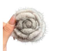 Flower Shaped Brooch Clothes Accessories Scarf Decorative Real Brooch Elegant Flower Sweater Pin(Grey)