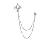 Flower Shaped Brooch Crystal Tassel Chain Brooch Pins Men Suit Corsage Vintage Rhinestone Badge Jewelry For Women Accessories(Color 2)