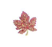 Flower Shaped Brooch Crystal Zircon Maple Leaf Brooch For Women Shiny Rhinestone Tulip Flower Brooches Pin Banquet(Color 8)