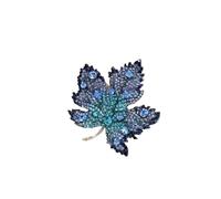 Flower Shaped Brooch Crystal Zircon Maple Leaf Brooch For Women Shiny Rhinestone Tulip Flower Brooches Pin Banquet(Color 7)