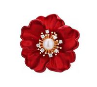 Flower Shaped Brooch Exquisite Red Flower Brooch For Men Women Beautiful Plant Brooches Pins Jewelry Accessories Party
