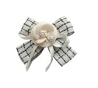 Flower Shaped Brooch Fabric Bow Brooch Cloth Art Camellia Flower College Style Shirt Collar Pins Jewelry Badge Accessories(Color 2)