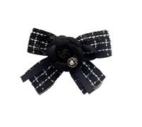 Flower Shaped Brooch Fabric Bow Brooch Cloth Art Camellia Flower College Style Shirt Collar Pins Jewelry Badge Accessories(Color 1)