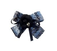 Flower Shaped Brooch Fabric Bow Brooch Cloth Art Camellia Flower College Style Shirt Collar Pins Jewelry Badge Accessories(Color 3)