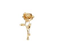 Flower Shaped Brooch Gold Color Rose Flower Brooch Suit Coat Badge Jewelry Lapel Pins And Brooches For Women And Men Accessories