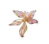 Flower Shaped Brooch Romantic Iris Flower Brooch For Men Women Exquisite Plant Pins Brooches Jewelry Accessories Party