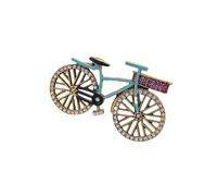Flower Shaped Brooch Shining Bicycle Brooches For Women Unisex Beautiful Taking Flowers Bike Brooch Pins Badge Men Clothing Accessories(Multi)