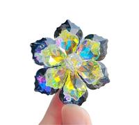Flower Shaped Brooch Shining Glass Flower Brooches For Women Beauty Office Festive Party Coat Dress Pin Decoration Brooch(Color 6)