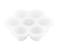 Flower Shaped Ice Cube Tray | 7 - Hole Silicone Form with Lid for Freezer/Cocktails/Party | Dishwasher Safe, Non - Stick, Food Grade (Transparente)